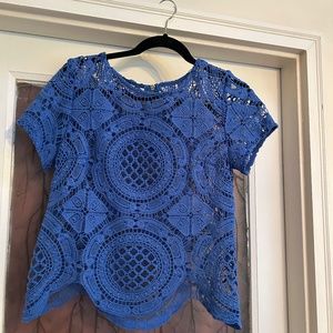 Blue Crochet Top